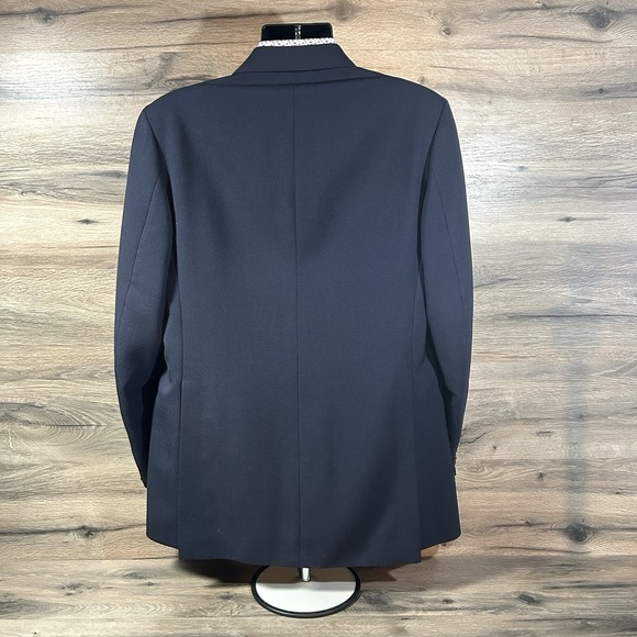 Stanley Blacker navy blue wool Blazer gold button sport jacket 42R - Picture 3 of 12